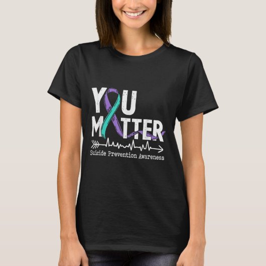 セミコロン命日週間 "You Semicolon Suicide Prevention Awaren Tシャツ (正面)