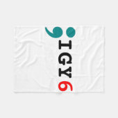 セミコロン得I Your Ck自殺認識度 フリースブランケット (正面(横))