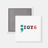 セミコロン得I Your Ck自殺認識度 マグネット (正面/裏面)