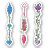 セミコロン矢印 シール (正面)