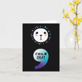 セミコロン続行Mental Health認識度ファミリ カード (黄色い花)