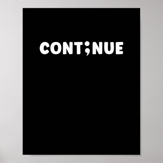 セミコロン自殺の防止日 ポスター (正面)