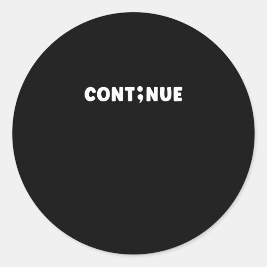 セミコロン自殺の防止日 ラウンドシール (正面)