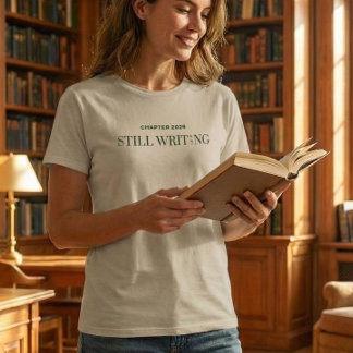 セミコロン自殺予防 ベージュ Still Writing Tシャツ