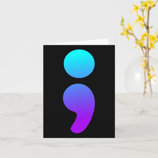 セミコロン自殺認識度セミコロン自殺の前 カード (黄色い花)