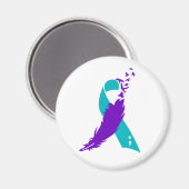 セミコロン自殺認識度リボン磁石 マグネット (正面/裏面)