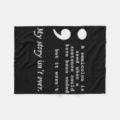 セミコロン自殺防止認識度 フリースブランケット (正面(横))