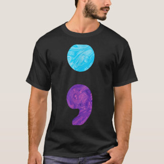 セミコロン うつ病予防啓発週間 Tシャツ