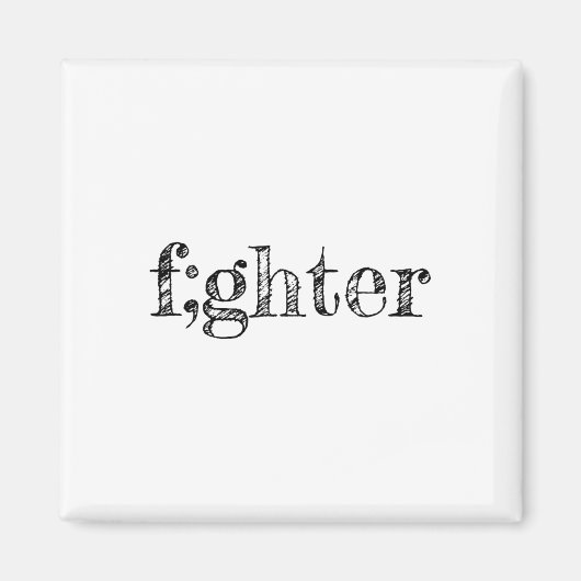 セミコロン・サポート抑制認識度 マグネット (正面)