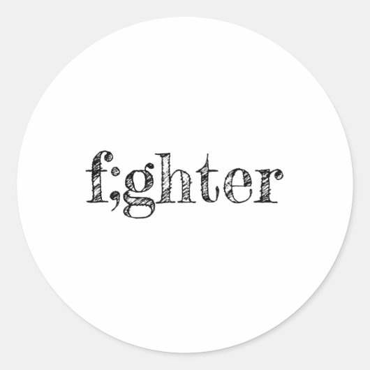 セミコロン・サポート抑制認識度 ラウンドシール (正面)