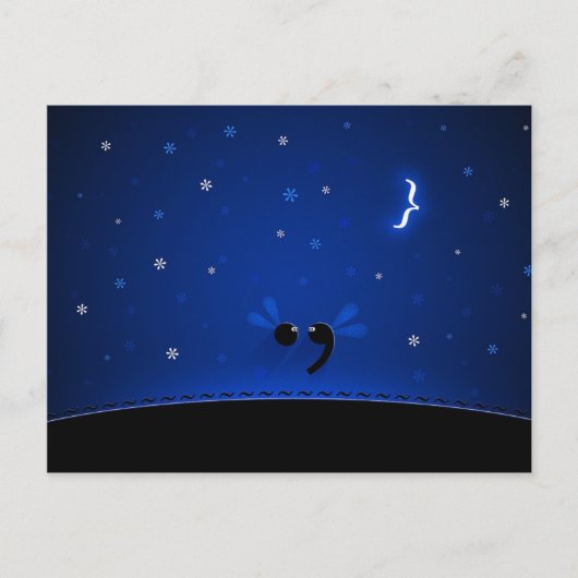 セミコロン ポストカード (正面)