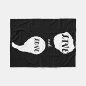 セミコロン・ライブと恋の自殺の認識度 フリースブランケット (正面(横))