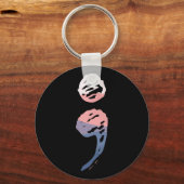 セミコロン – Mental Health Matters キーホルダー (正面)