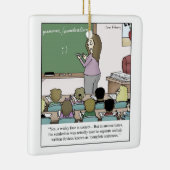 セミコロン"Winky"は先生の漫画に直面します セラミックオーナメント (右)