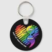 セミコロンLGBTQ自殺予防メンタルヘルス キーホルダー (正面)