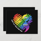 セミコロンLGBTQ自殺予防メンタルヘルス ポストカード (正面/裏面)