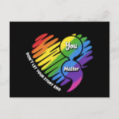 セミコロンLGBTQ自殺予防メンタルヘルス ポストカード (正面)