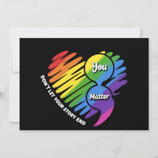 セミコロンLGBTQ自殺予防メンタルヘルス 招待状 (正面)