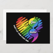 セミコロンLGBTQ自殺予防メンタルヘルス 招待状 (正面/裏面)