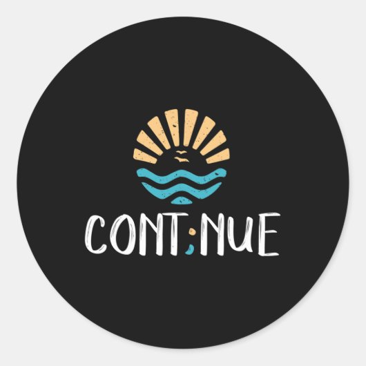  – セミコロンMental Health認識度ギフト ラウンドシール (正面)