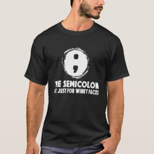 セミコロンWinky顔文法 Tシャツ