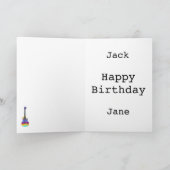 セミサイケデリックアコースティックギタファンキーー音楽アート カード (内部)