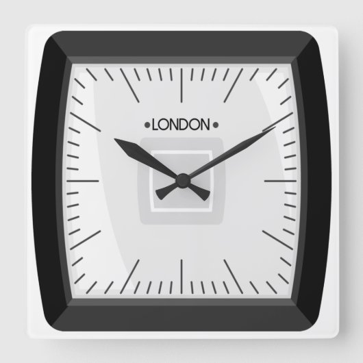 セミスクエアロンドン スクエア壁時計 (正面)