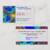 セミソニック3Dダイクロイックガラス技術ギークコンピュータ 名刺 (正面/裏面)