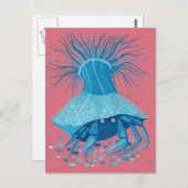 セミットカニ海海水中絵画動物 ポストカード (正面/裏面)