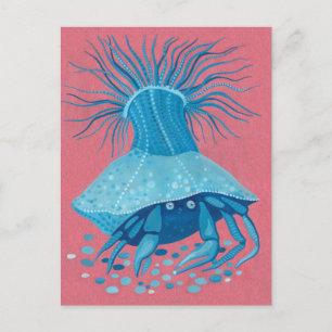 セミットカニ海海水中絵画動物 ポストカード