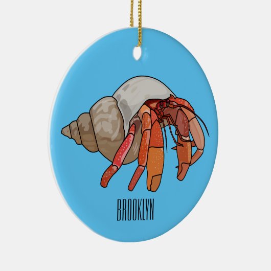 セミットカニ漫画イラストレーション セラミックオーナメント (右)