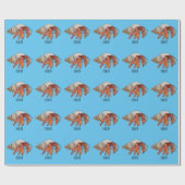 セミットカニ漫画イラストレーション ラッピングペーパー (フラット)