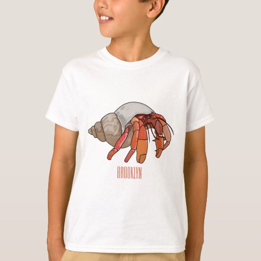 セミットカニ漫画イラストレーション Tシャツ (正面)