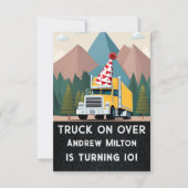 セミトおもしろいラック誕生日機器パーティー 招待状 (正面)