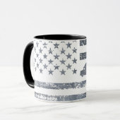 セミトパーソナライズされたラック付きアメリカ国旗 マグカップ (正面左)