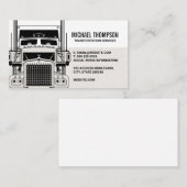 セミトラックの前面 | 交通 名刺 (正面/裏面)