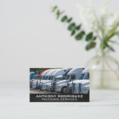 セミトラックの艦隊 | トランスポートサービス 名刺 (スタンド正面)