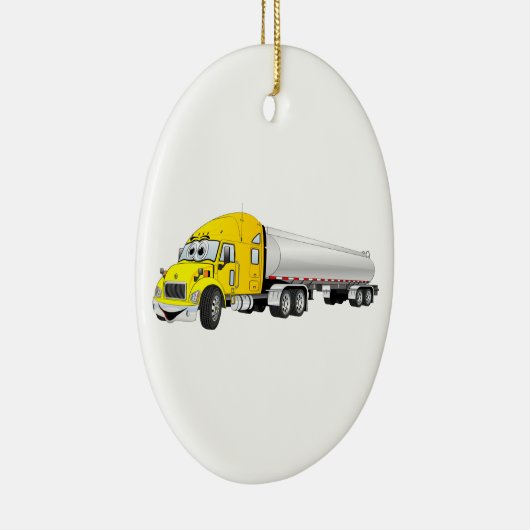セミトラックイエローシルバータンカートレーラーアニメ セラミックオーナメント (右)