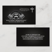 セミトラックギアとピストン |クロス 名刺 (正面/裏面)