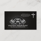 セミトラックギアとピストン |クロス 名刺 (正面)