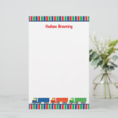 セミトラックコンボイパーソナライズされた文具 便箋 (スタンド正面)