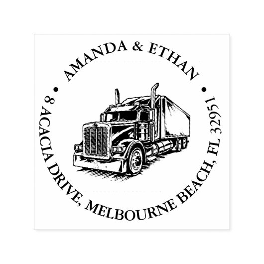 セミトラックテーマ セルフインキングスタンプ (デザイン)