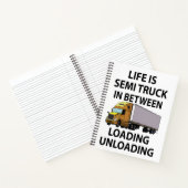 セミトラックトラックのトラック運転手 ノートブック (内部)