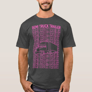 セミトラックトレーラーパステルエステティック Tシャツ