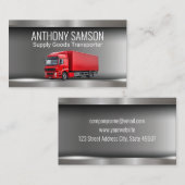 セミトラックトレーラー | レッド 名刺 (正面/裏面)