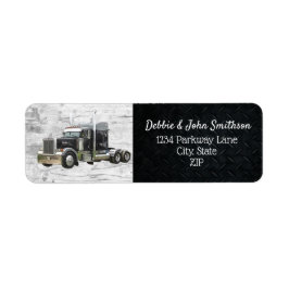 セミトラックドライバーのトラック運転手ビジネス差出人住所 ラベル