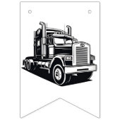 セミトラックドライバー輸送ハッピーバースデーパーティー バンティングフラッグ (第1の旗)