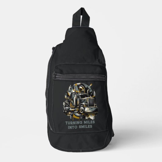 セミトラックドライバー スリングバッグ (正面)