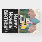 セミトラックハッピーバースデーパーティーおもしろい輸送 横断幕 (横)