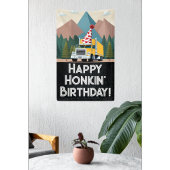 セミトラックハッピーバースデーパーティーおもしろい輸送 横断幕